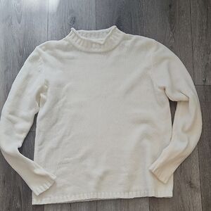 Sarah Bentley Cozy White Turtleneck Sweater